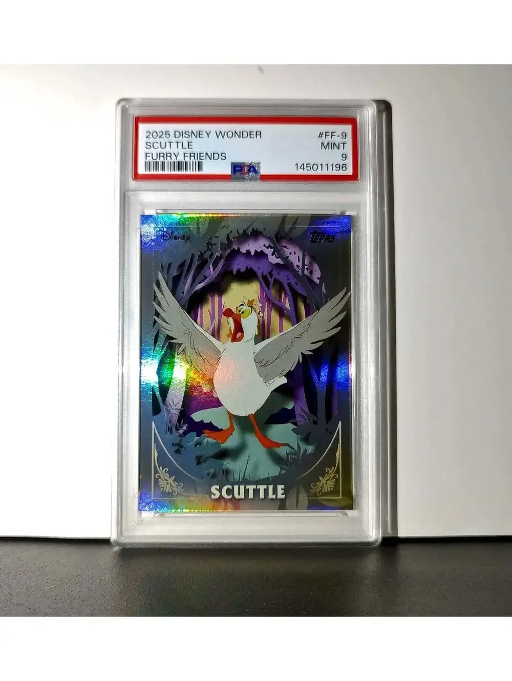 Scuttle 2025 Topps Disney #FF-9 Furry Friends Card The Little Mermaid PSA 9